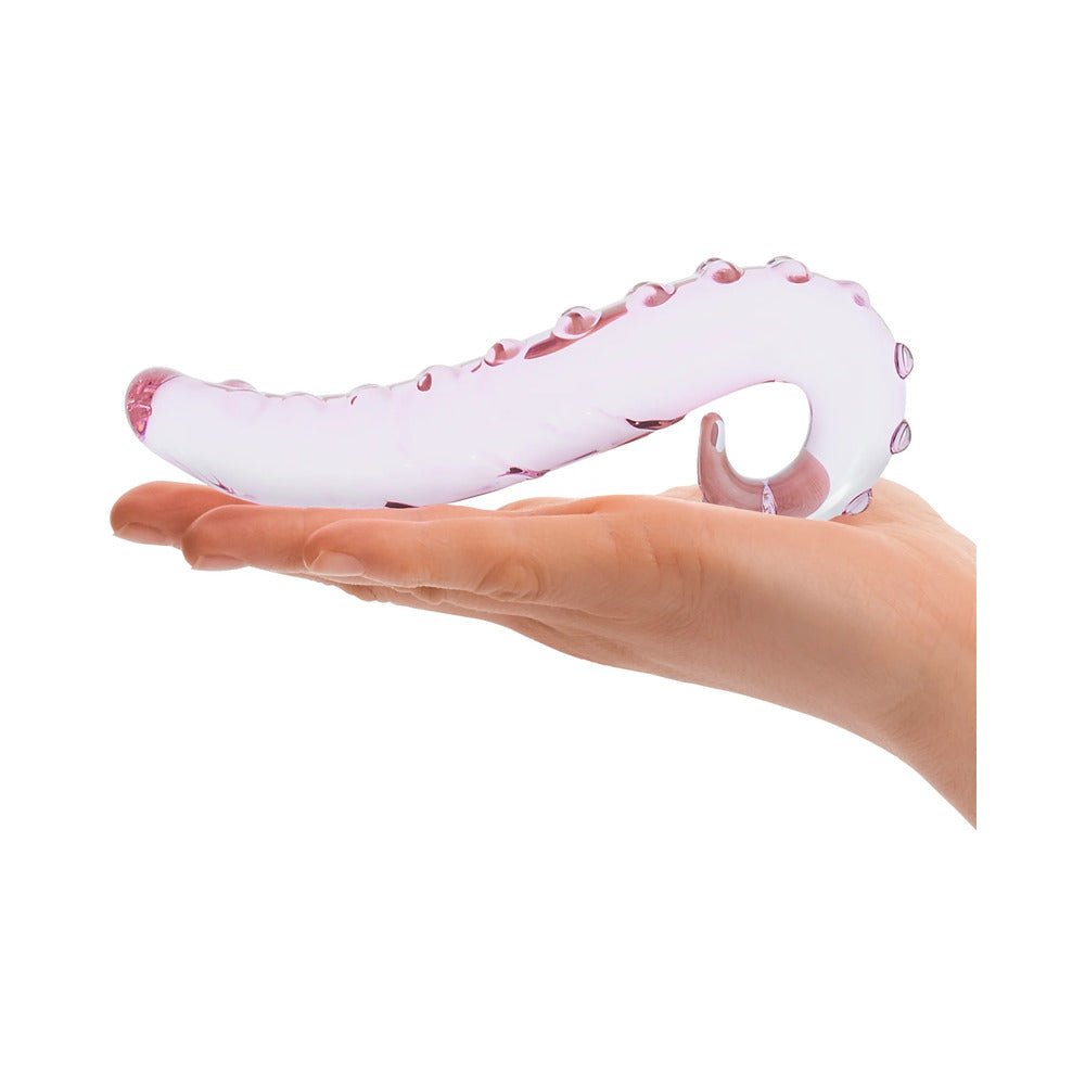 Glas 6 in. Lick-It Glass Dildo Pink - Image 5