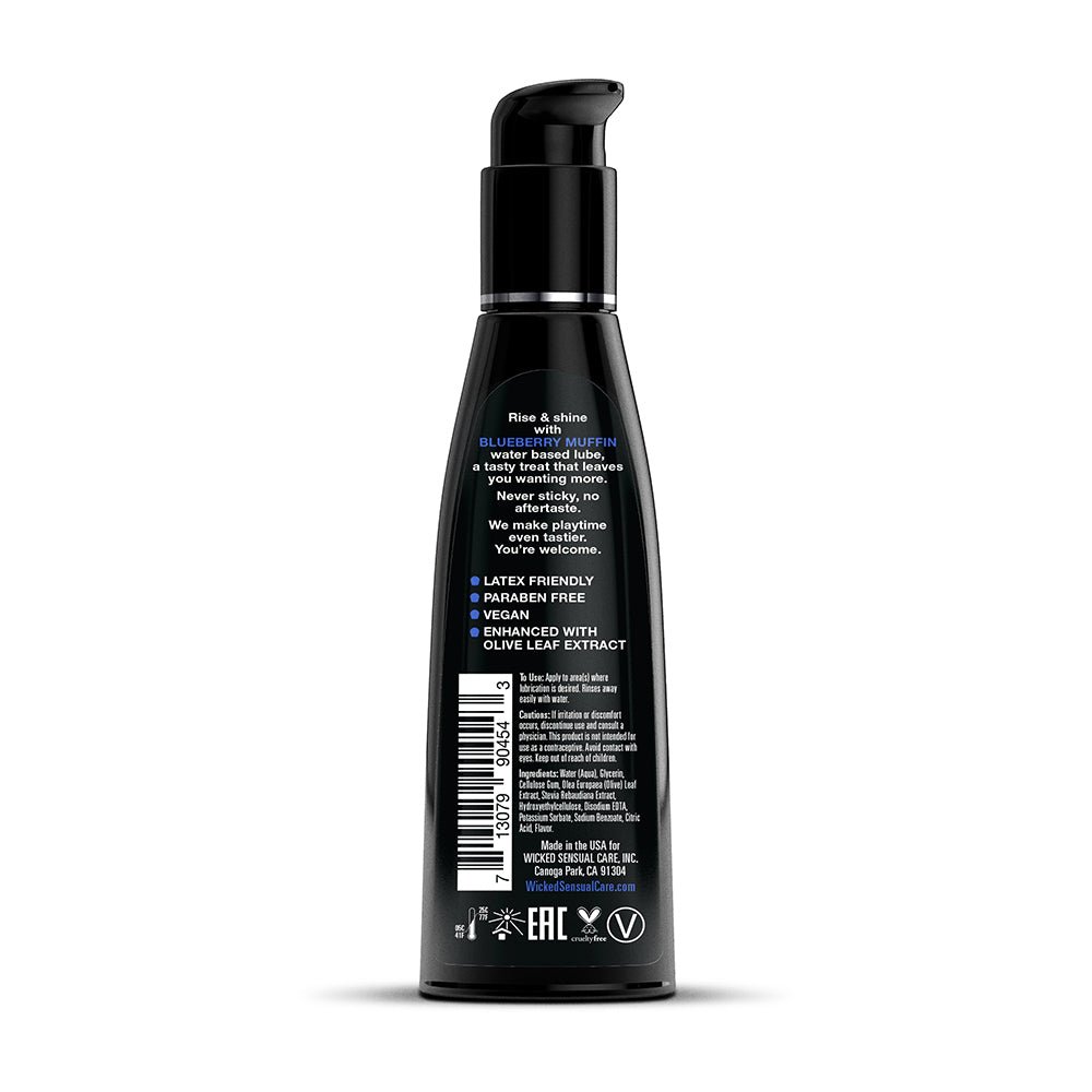 Wicked Aqua Blueberry Muffin Water-Based Lubricant 4 oz. - Image 2