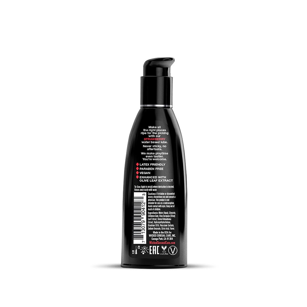Wicked Aqua Strawberry Water-Based Lubricant 2 oz. - Image 2