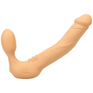 Alternative view of Tantus Real Strapless Vibrating Strap-On Dildo Honey