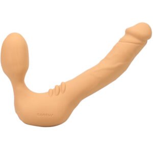 Alternative view of Tantus Real Strapless Slim Vibrating Strap-On Dildo Honey
