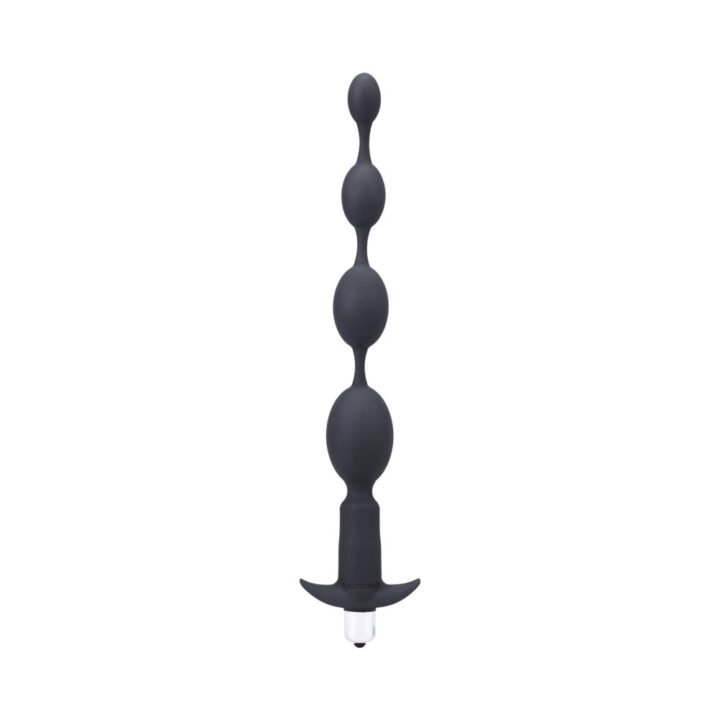 Tantus Vibrating Progressive Beads Vibrating Beaded Anal Plug Onyx