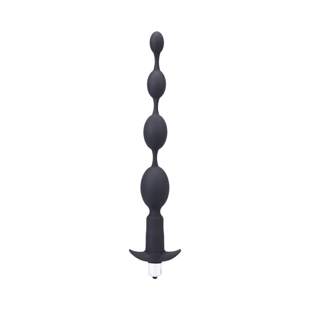 Tantus Vibrating Progressive Beads Vibrating Beaded Anal Plug Onyx