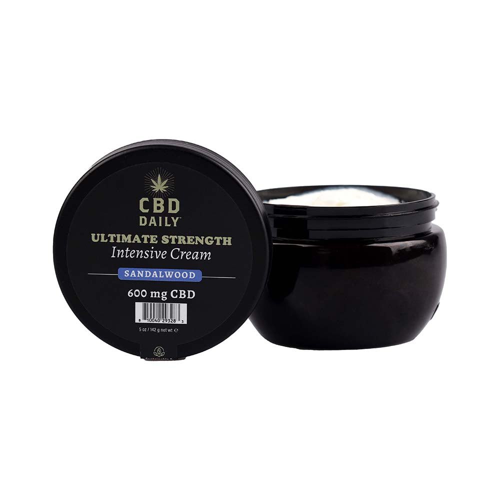 Earthly Body CBD Cream Sandalwood 5 oz. - Image 2