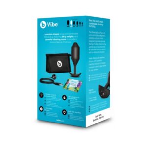 Alternative view of b-Vibe Vibrating Snug Plug 5 Rechargeable Weighted Silicone Anal Plug Black