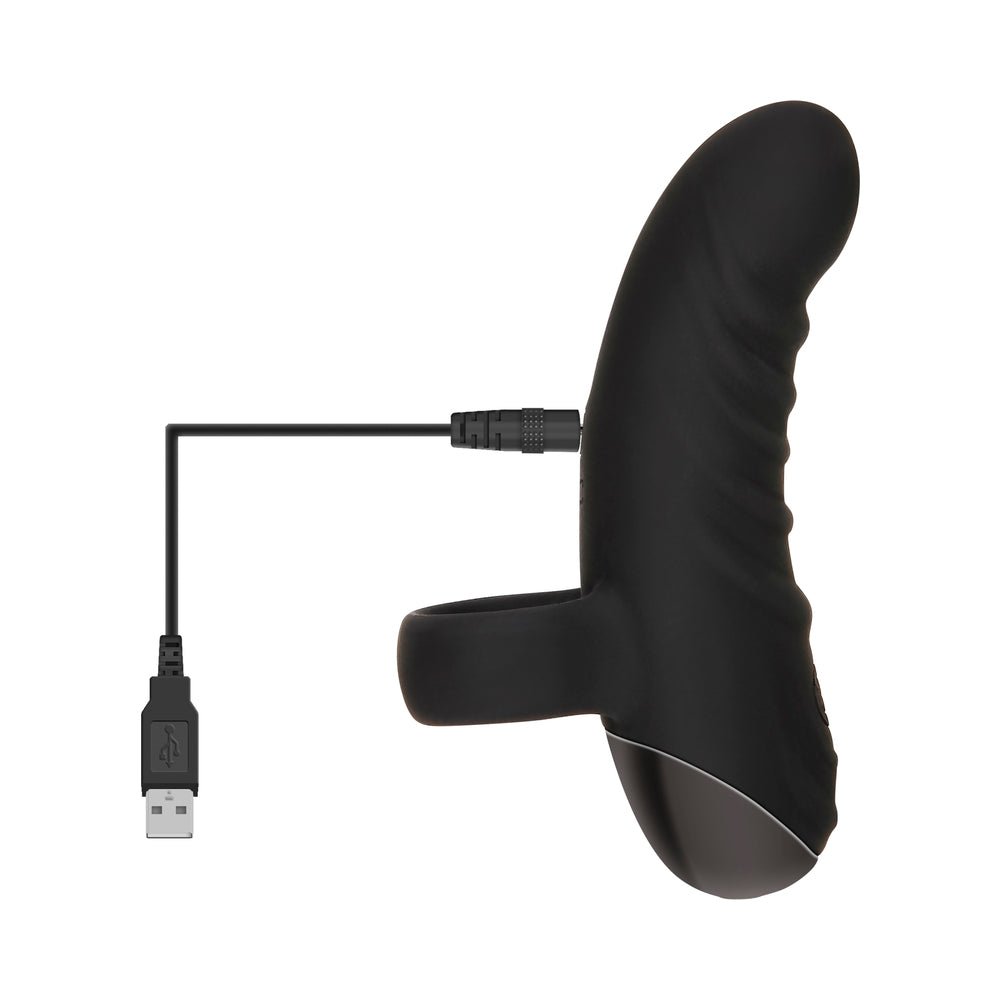 Evolved Hooked On You Rechargeable Silicone Finger Vibrator Black - Image 10