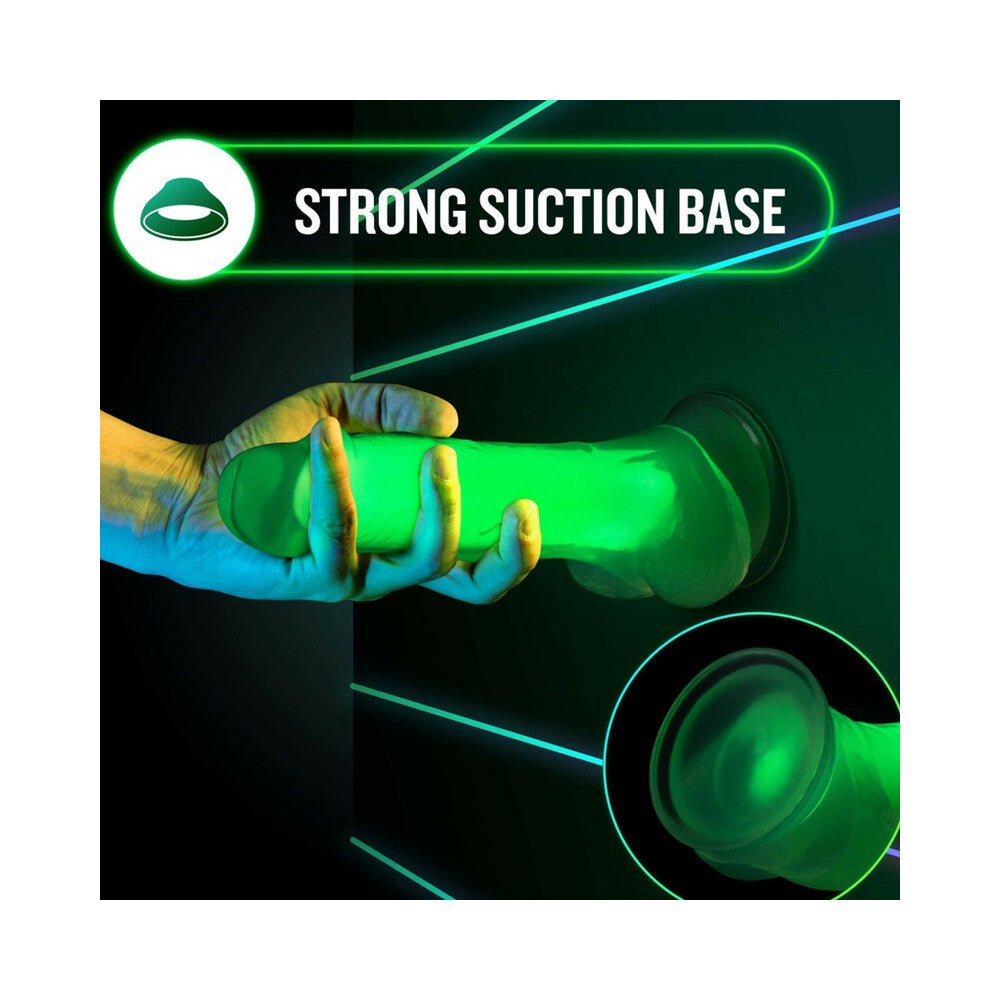 Neo Elite Glow in the Dark Viper 7 in. Dual-Density Dildo Neon Green - Image 4