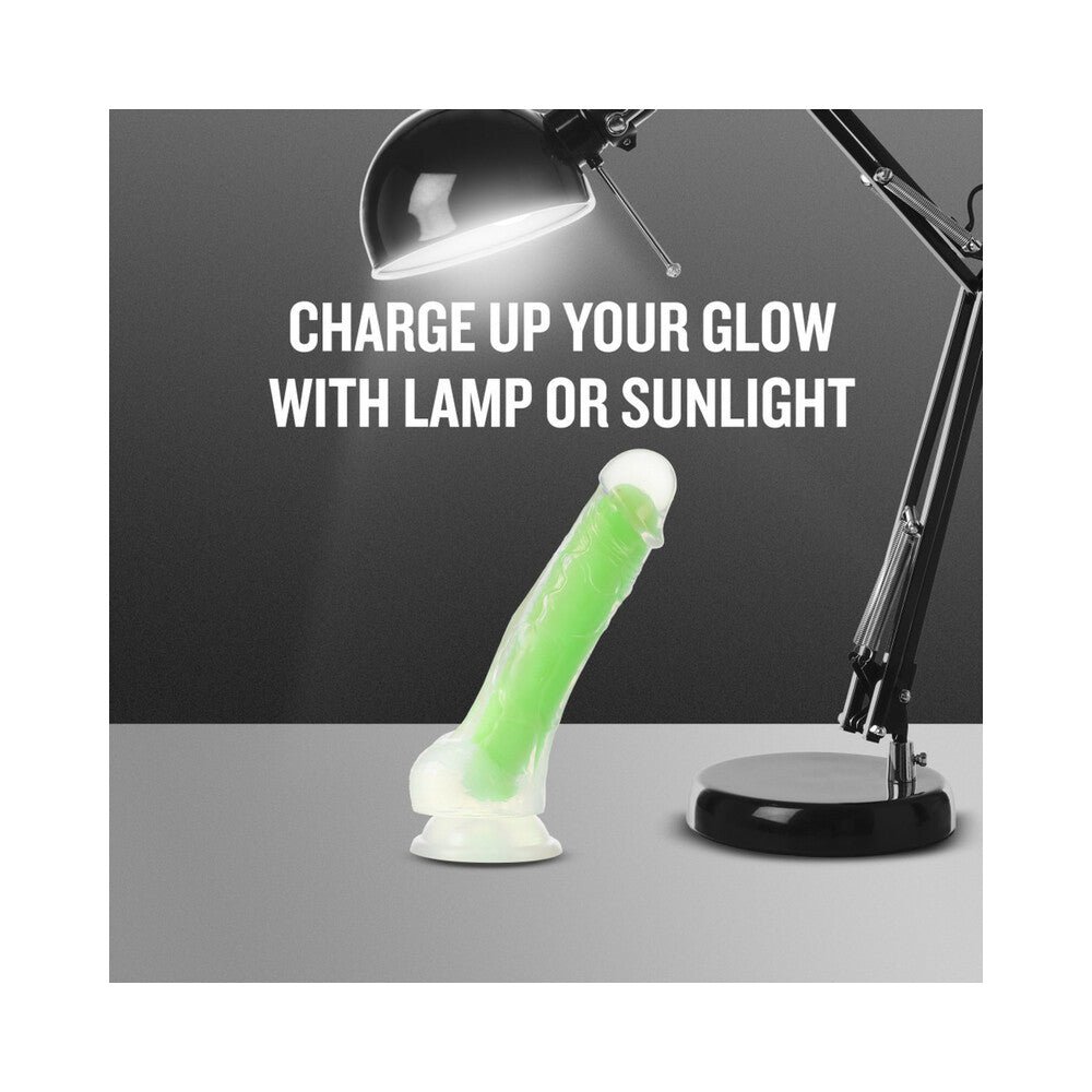 Neo Elite Glow in the Dark Viper 7 in. Dual-Density Dildo Neon Green - Image 8
