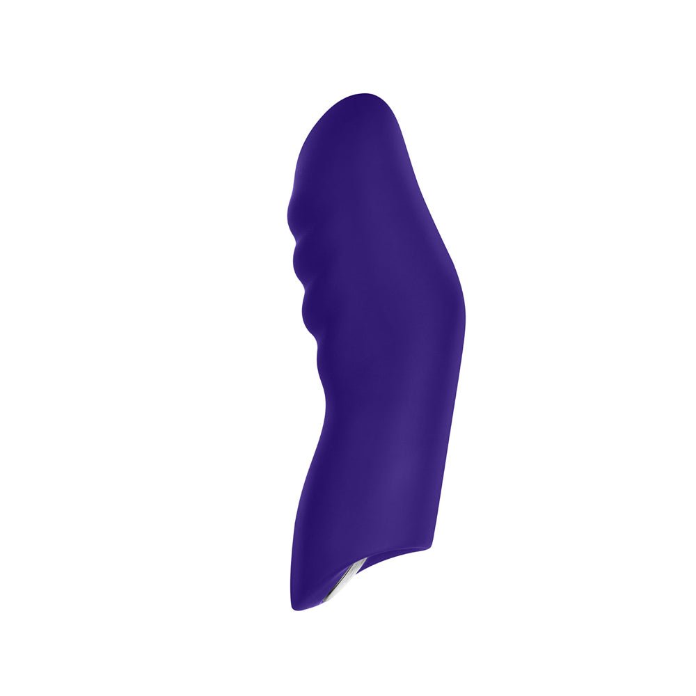 FemmeFunn Dioni Rechargeable Silicone Finger Vibrator Large Dark Purple - Image 4