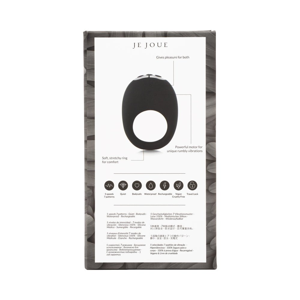 Je Joue Mio Rechargeable Vibrating Silicone Cock Ring Black - Image 9