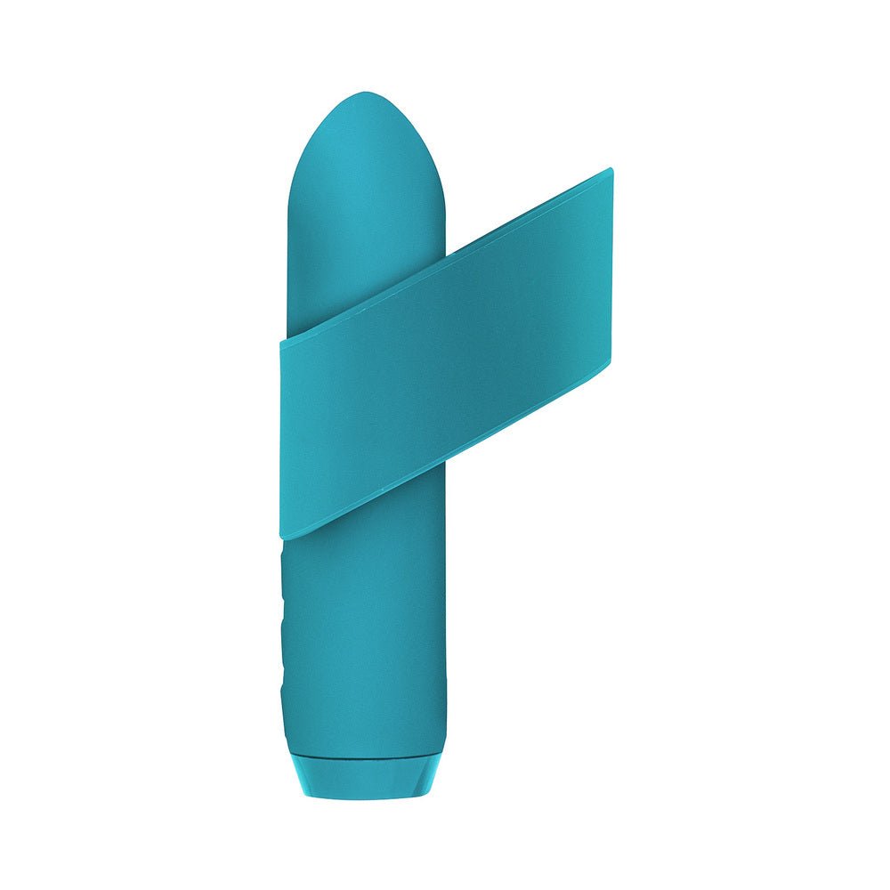 Je Joue Classic Bullet Vibrator Rechargeable Silicone with Finger Sleeve Teal - Image 5