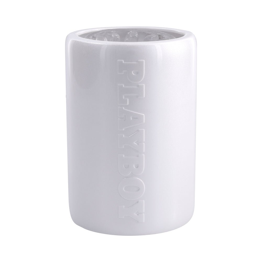 Playboy Spin Doctor Rechargeable Spinning Stroker TPE Sleeve White - Image 2