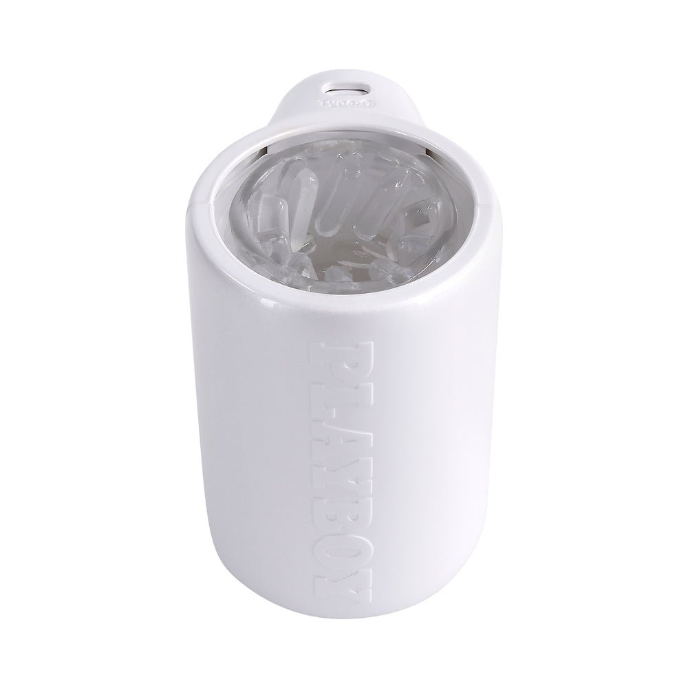 Playboy Spin Doctor Rechargeable Spinning Stroker TPE Sleeve White - Image 7