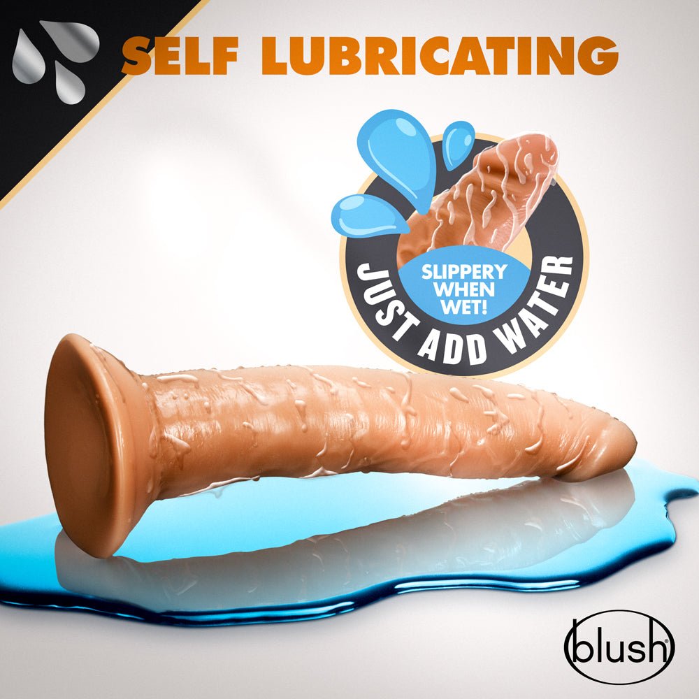 Dr. Skin Glide Realistic 7.5 in. Self-Lubricating Dildo Tan - Image 8