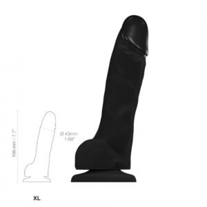 Alternative view of Strap-On-Me Realistic Collection Soft Realistic Dildo Black XL
