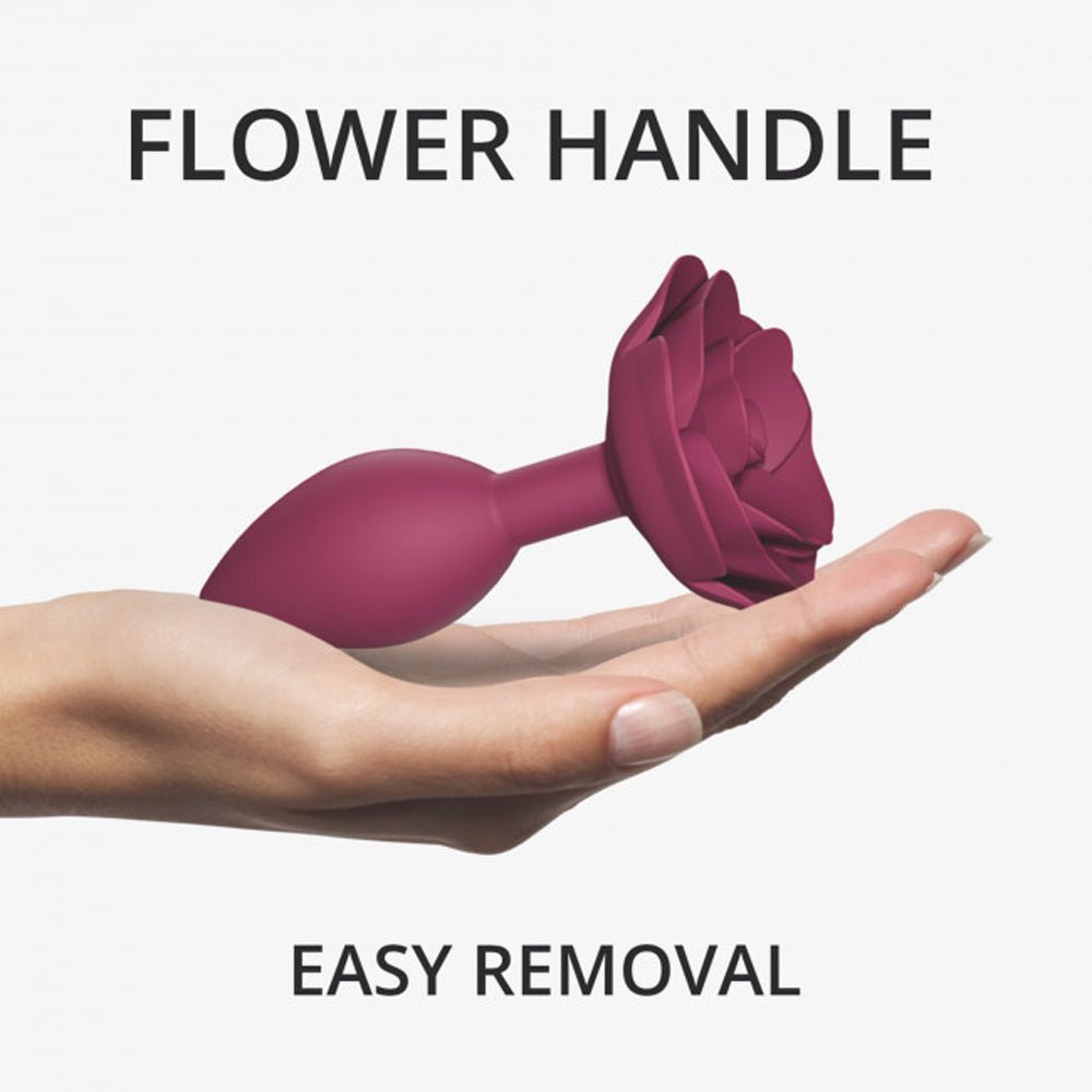 Love to Love Open Roses Silicone Anal Plug Plum Star Medium - Image 4