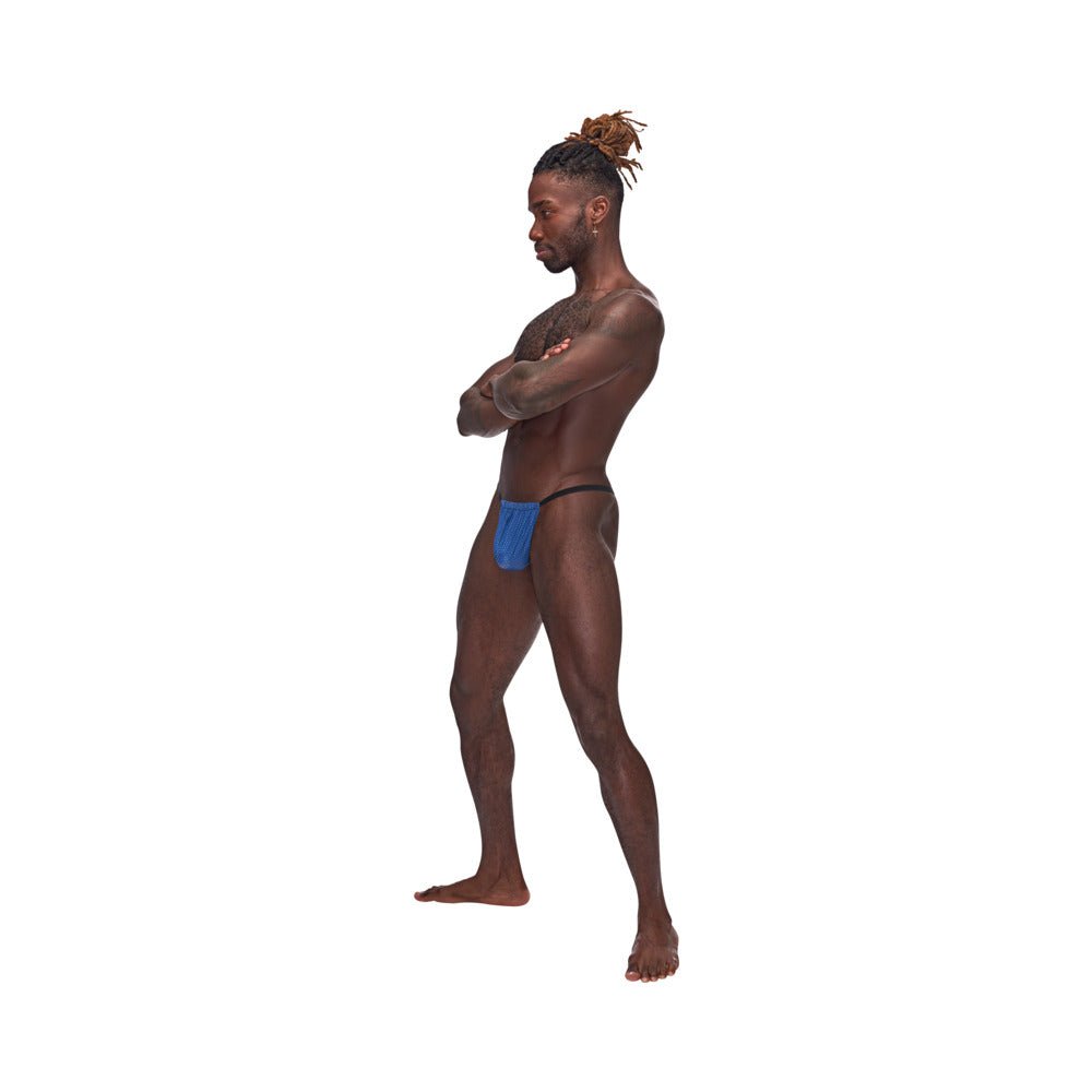 Male Power Sexagon Posing Strap Royal O/S - Image 3