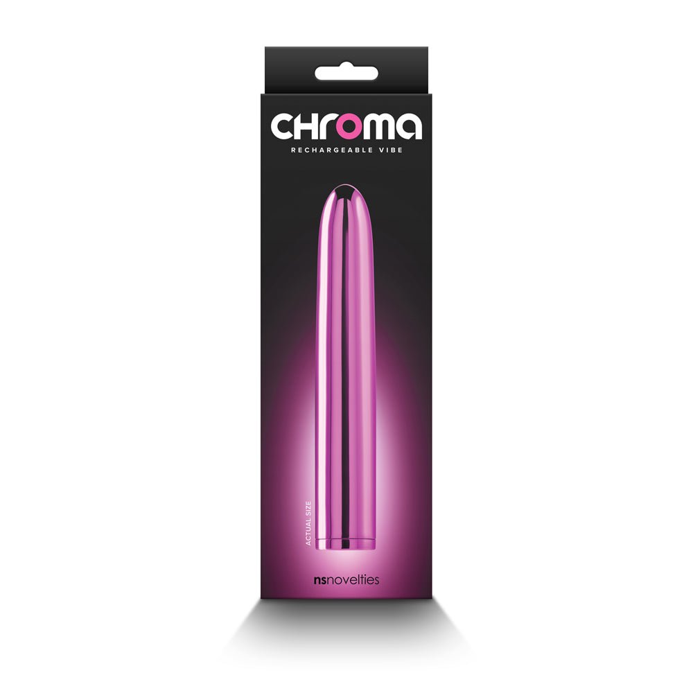 Chroma Rechargeable Vibe 7 in. Pink - Image 4