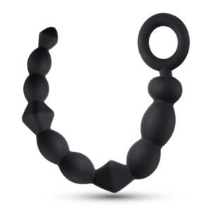 Alternative view of Anal Adventures Platinum Silicone Beginner Anal Beads Black