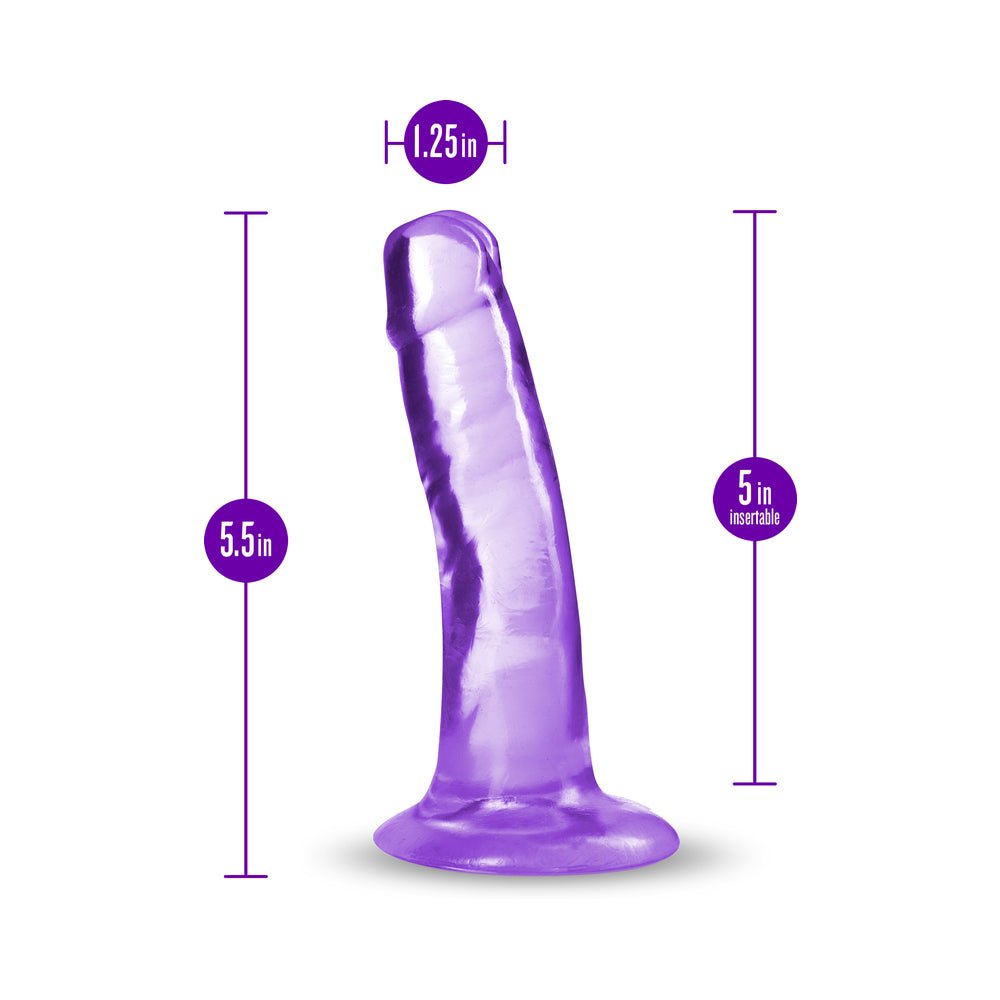 B Yours Plus Hard n'' Happy 5 in. Dildo Purple - Image 5