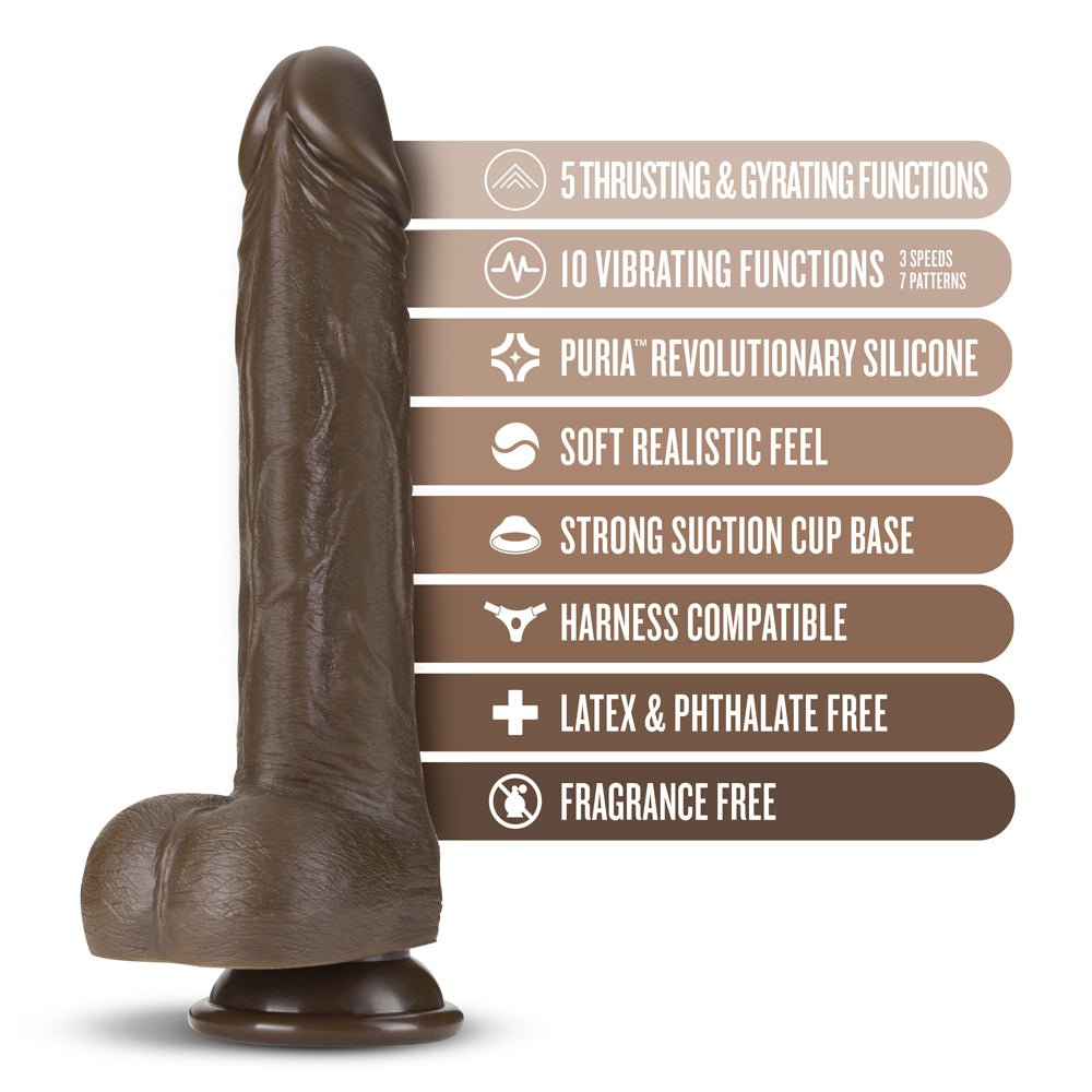 Dr. Skin Dr. Murphy 8 in. Thrusting & Gyrating Dildo with Remote Control Brown - Image 8