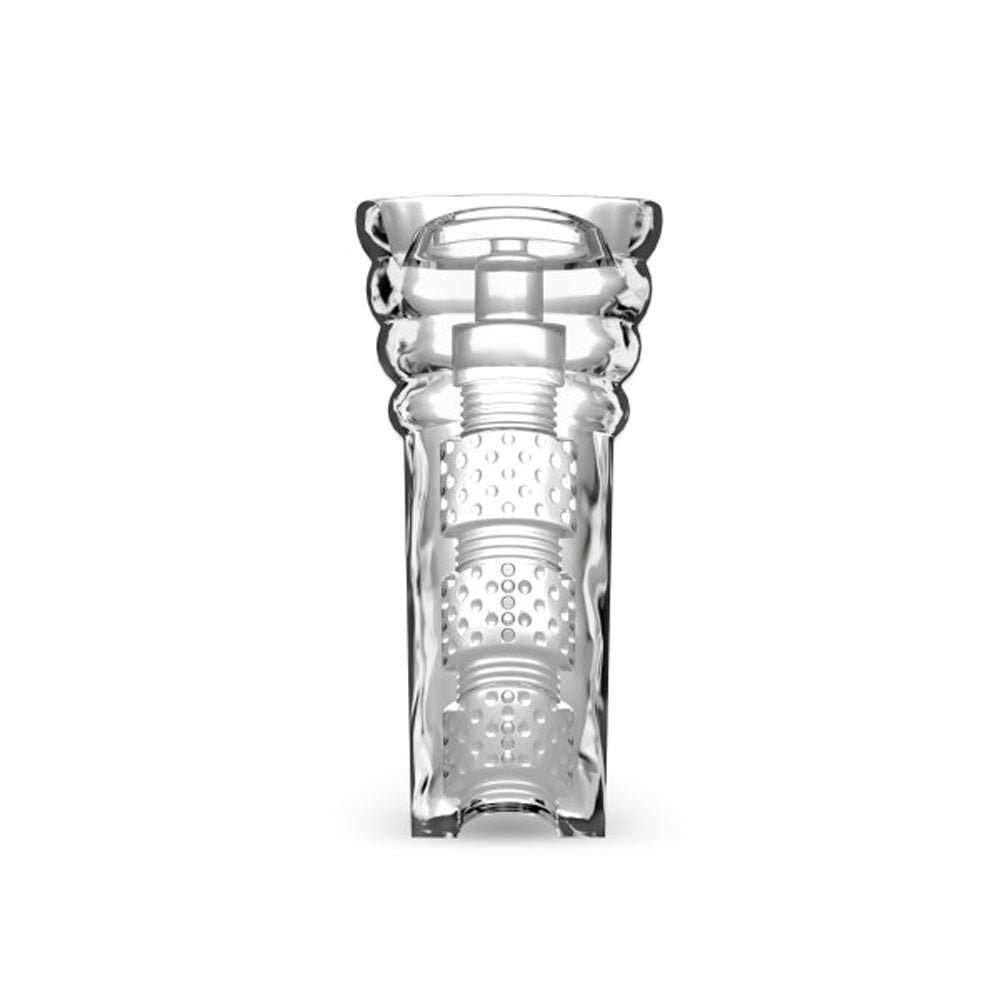 M for Men All Nighter Glow in the Dark Textured Stroker Clear - Image 2