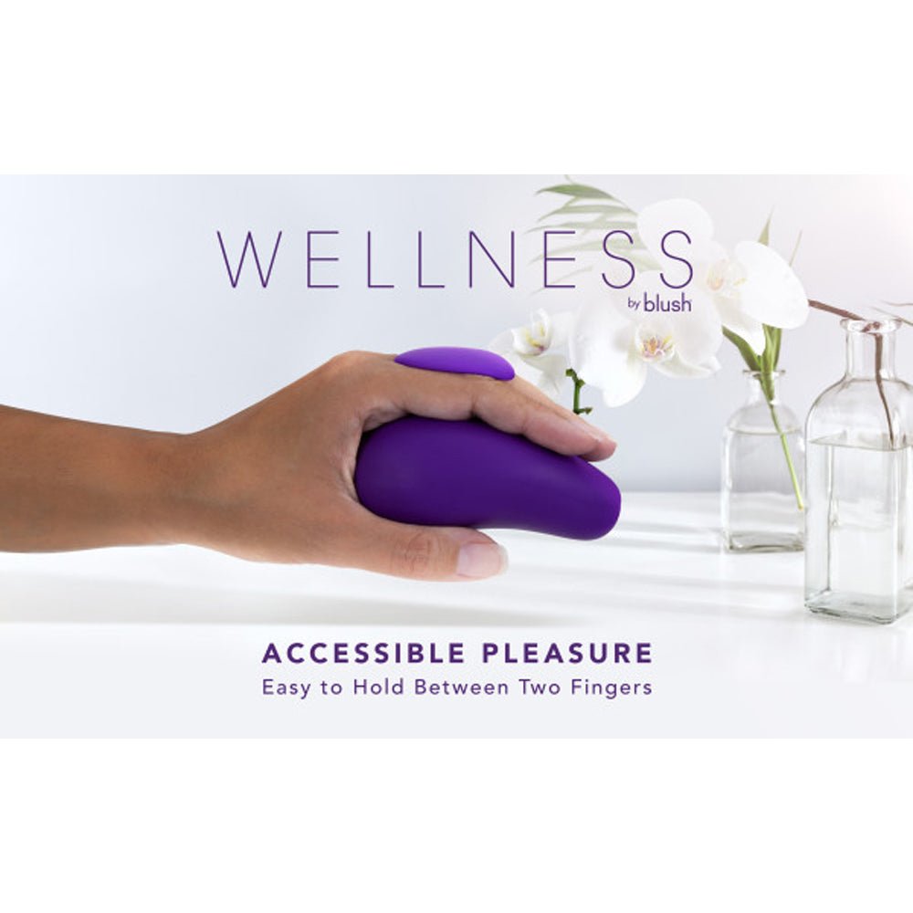 Wellness Palm Sense Rechargeable Silicone Vibrator Purple - Image 7
