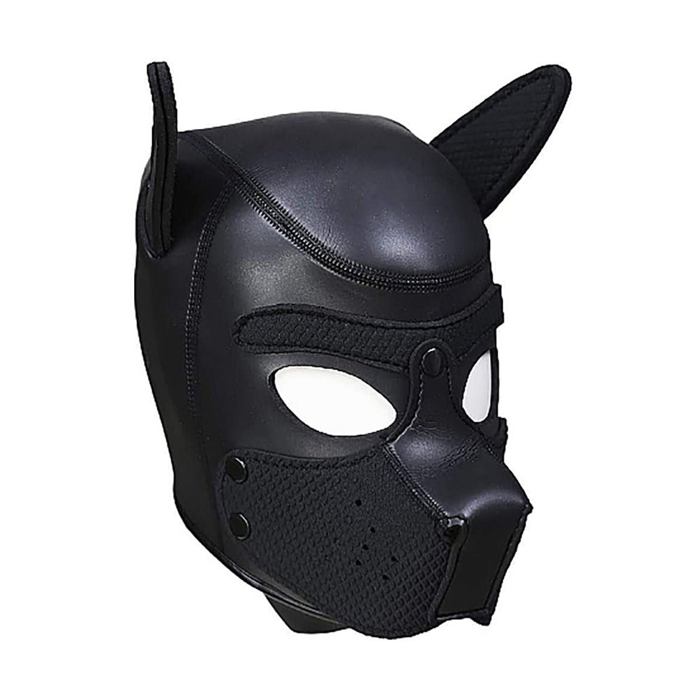 Ouch! Puppy Play Neoprene Puppy Hood Black - Image 4