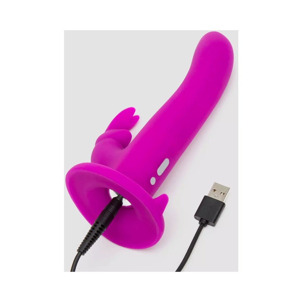 Happy Rabbit Rechargeable Silicone Vibrating Strap-On Harness Set Purple - Image 5
