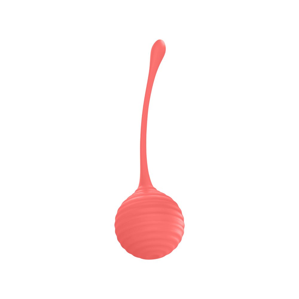 Luv Inc Kg88 Kegel Balls Ribbed Silicone 2-Piece Set Coral - Image 3