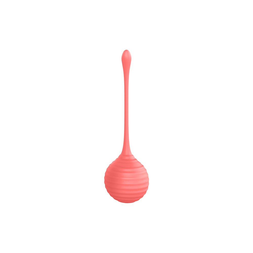 Luv Inc Kg88 Kegel Balls Ribbed Silicone 2-Piece Set Coral - Image 5