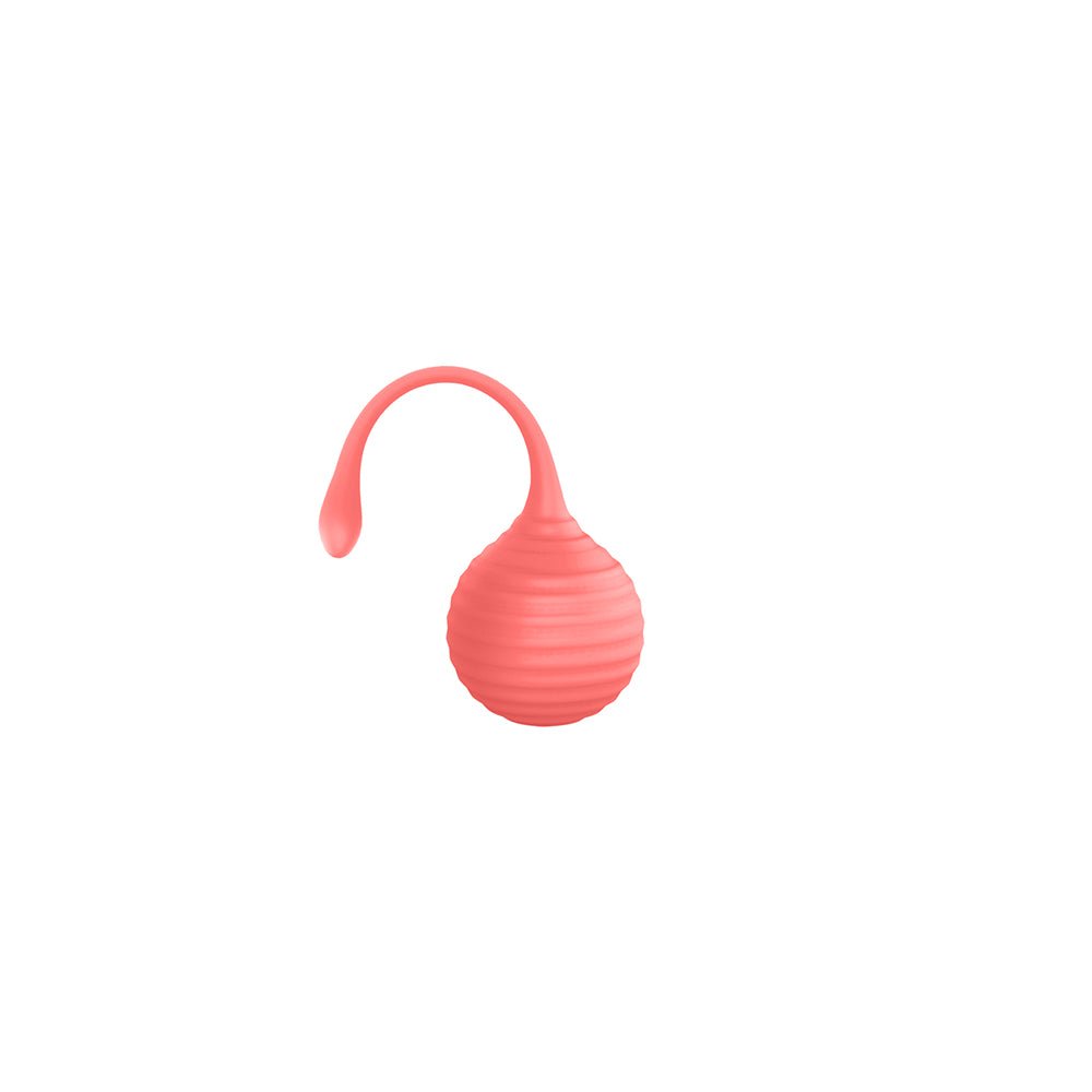 Luv Inc Kg88 Kegel Balls Ribbed Silicone 2-Piece Set Coral - Image 7