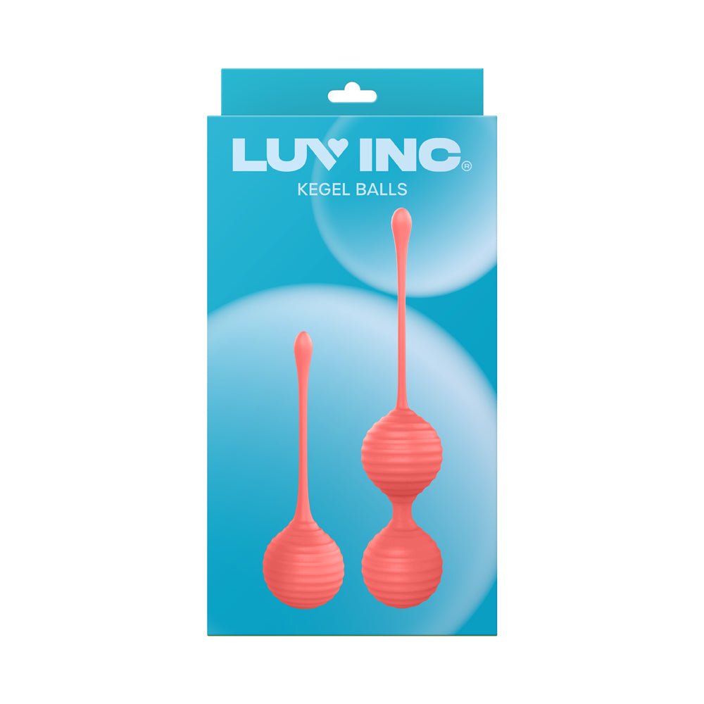 Luv Inc Kg88 Kegel Balls Ribbed Silicone 2-Piece Set Coral - Image 8