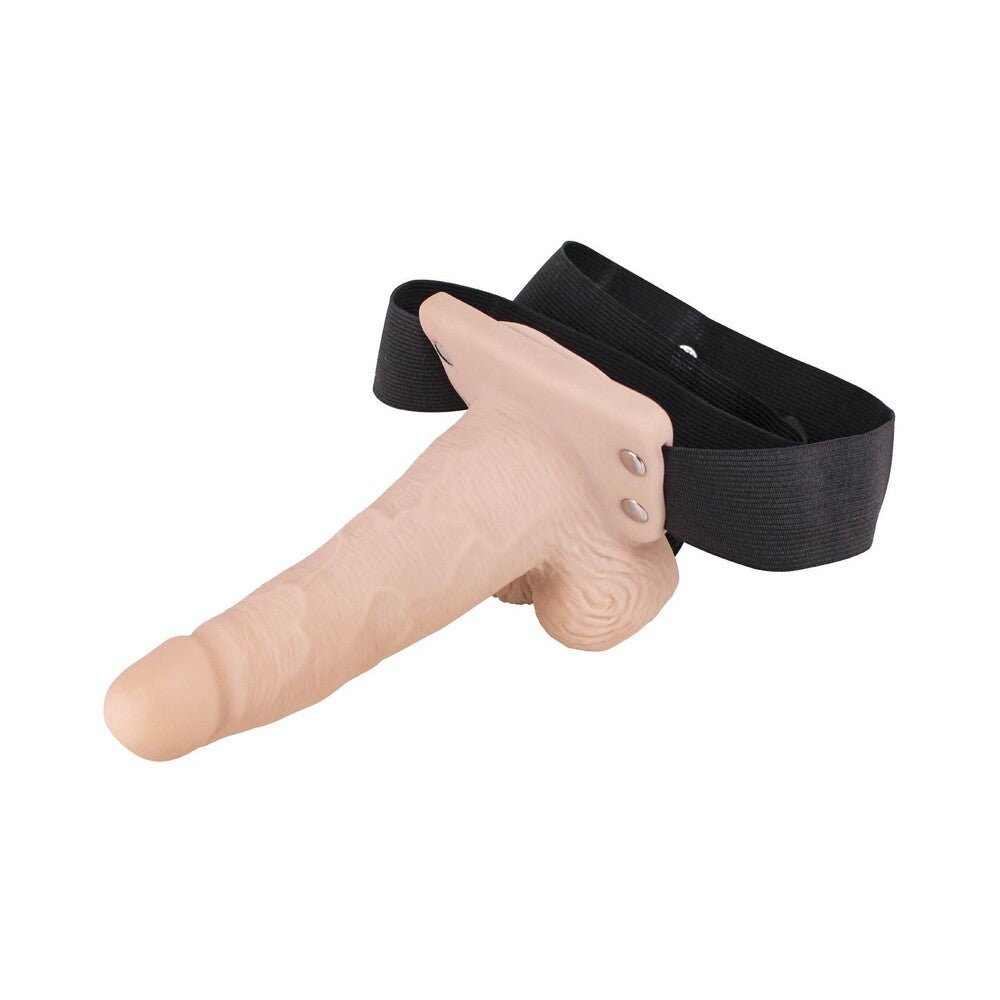 Erection Assistant Hollow Strap-On Vibrating 6 in. White - Image 2