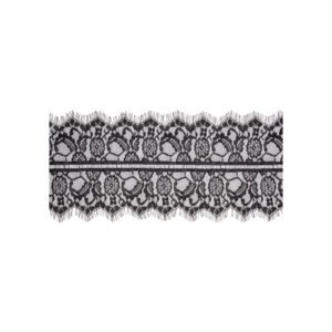 Alternative view of Ouch! Black & White Lace Mask With Elastic Straps Blindfold Black