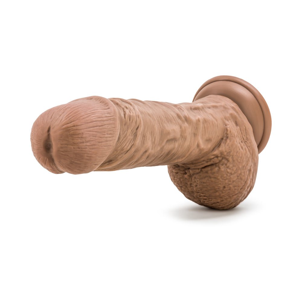 Au Naturel Big Billy 9 in. Posable Dual Density Dildo with Balls Tan - Image 2