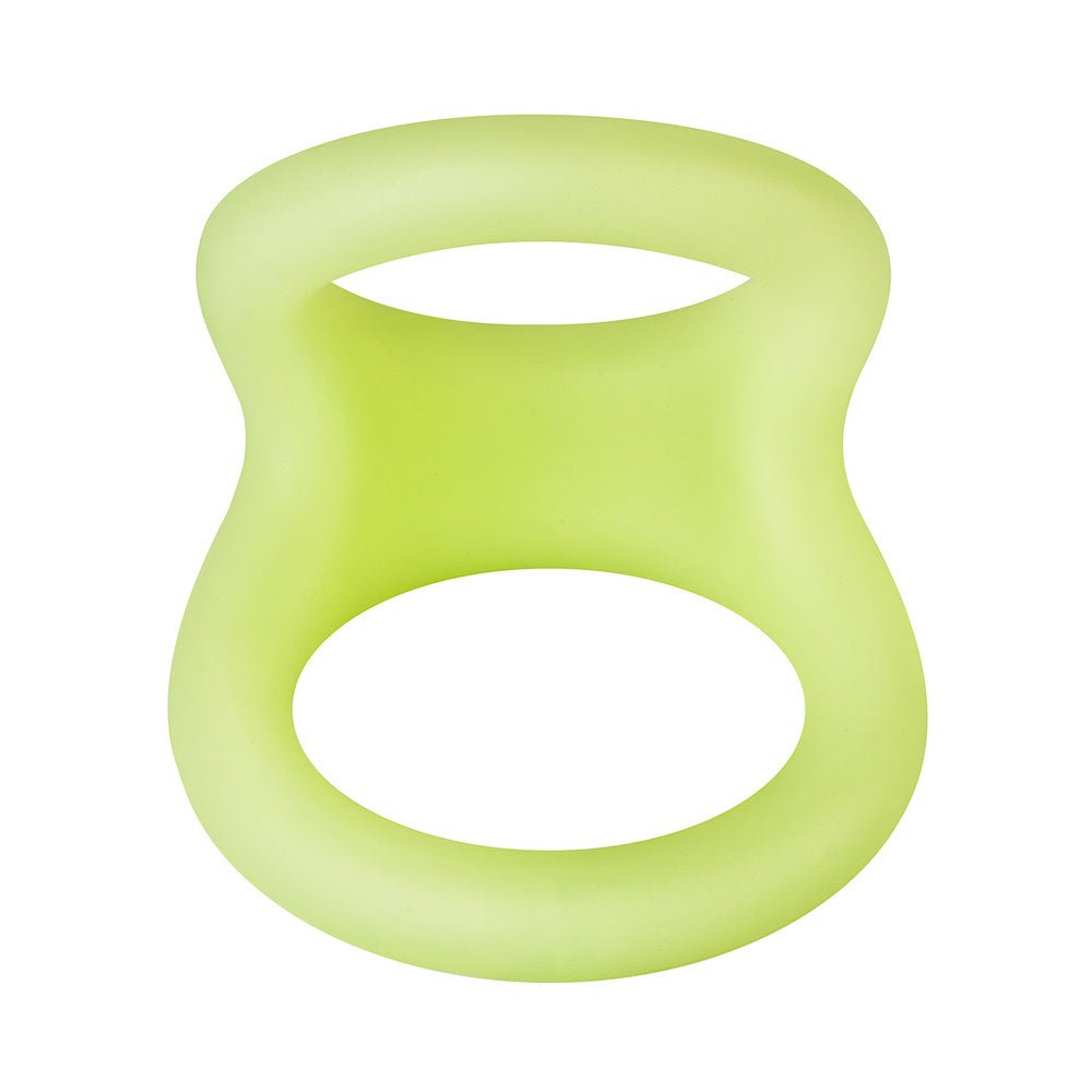 Forto F-22 Liquid Silicone Cock & Ball D-Ring Large Glow - Image 2