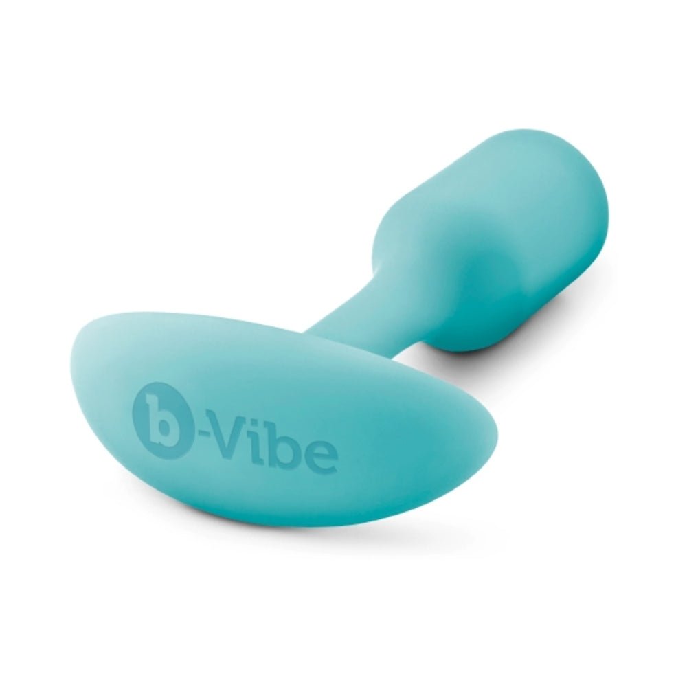 b-Vibe Snug Plug 1 Weighted Silicone Anal Plug Mint - Image 5