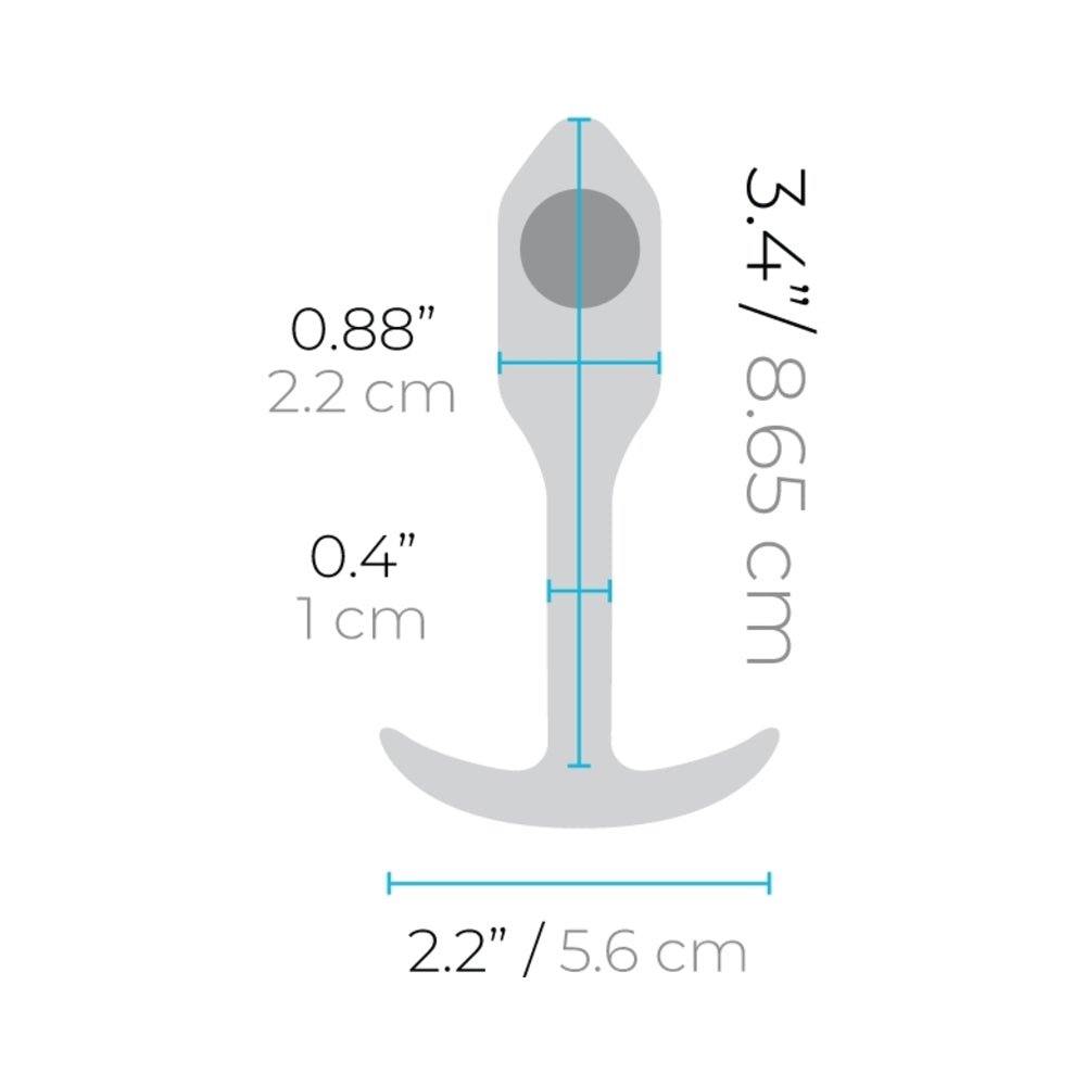 b-Vibe Snug Plug 1 Weighted Silicone Anal Plug Mint - Image 7