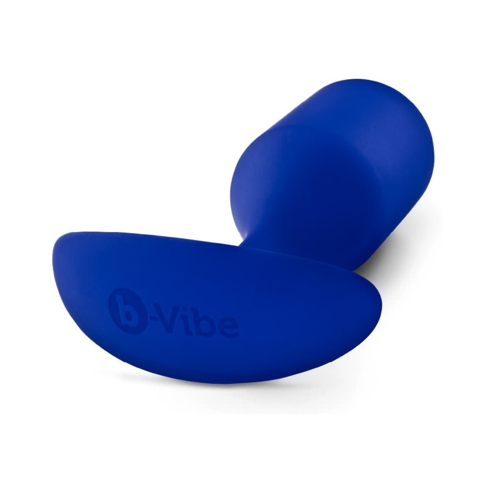 b-Vibe Snug Plug 4 Weighted Silicone Anal Plug Navy - Image 5