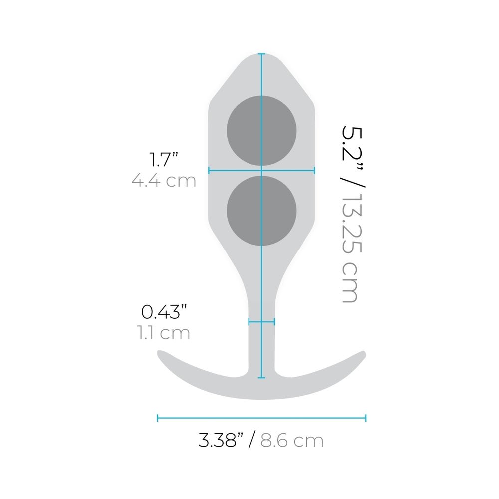 b-Vibe Snug Plug 4 Weighted Silicone Anal Plug Navy - Image 7