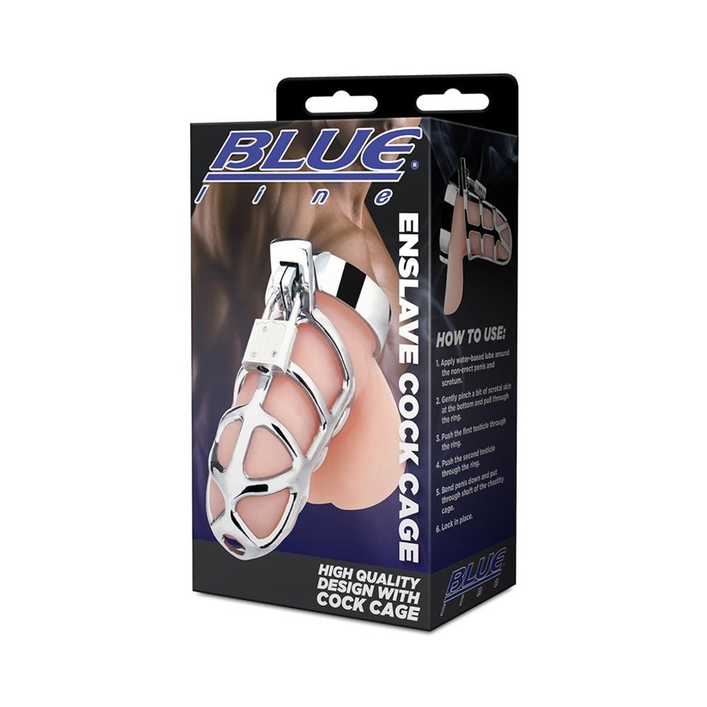 Blue Line Enslave Cock Cage - Image 2