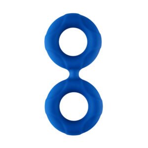 Alternative view of Forto F-81 Liquid Silicone Cock & Ball Double Ring Large Blue