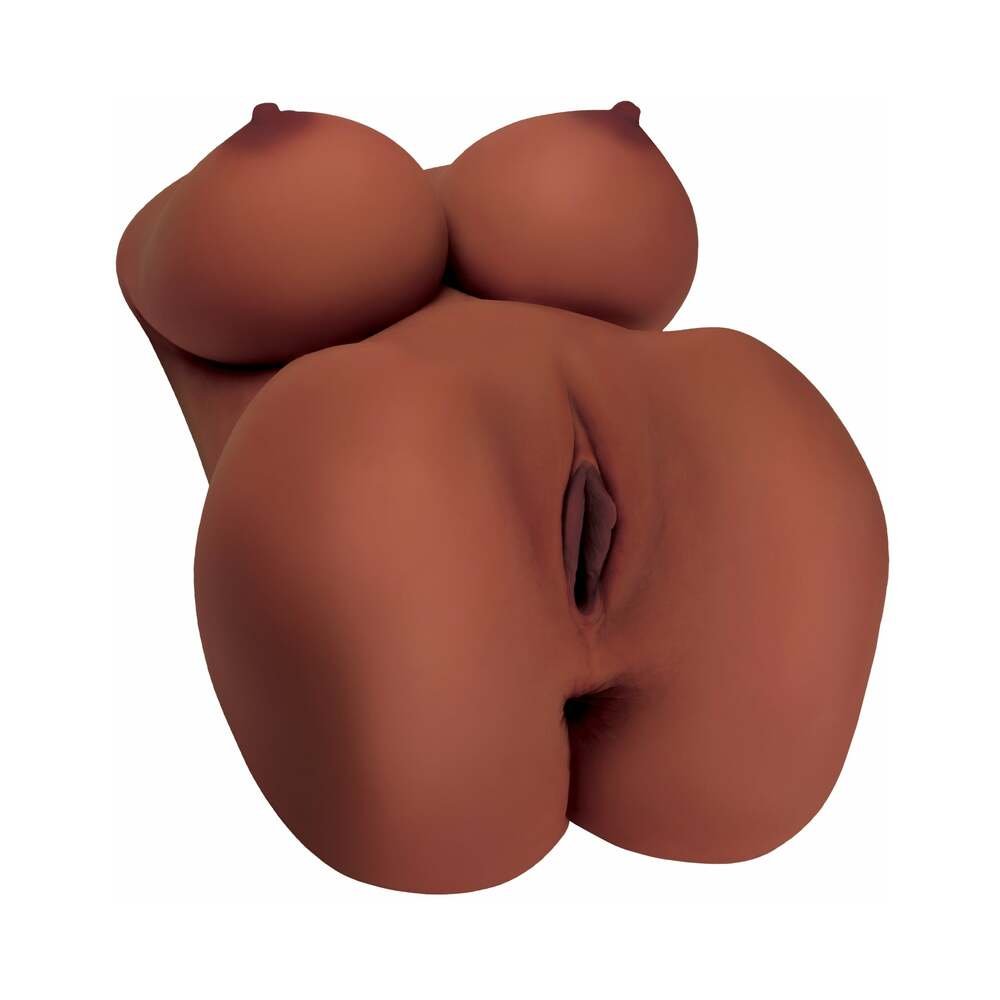 PDX Plus EZ Bang Torso Dual Entry Masturbator Brown - Image 2