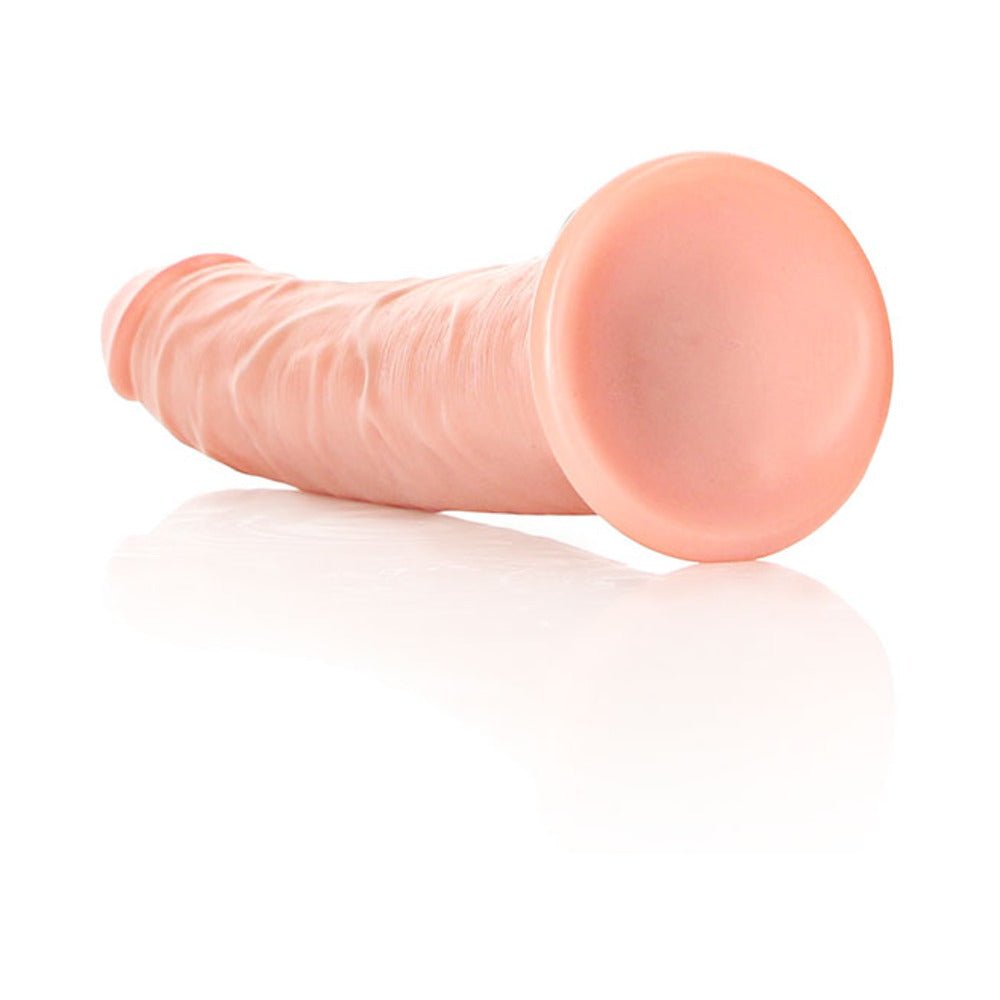 RealRock Realistic 7 in. Slim Dildo With Suction Cup Beige - Image 5