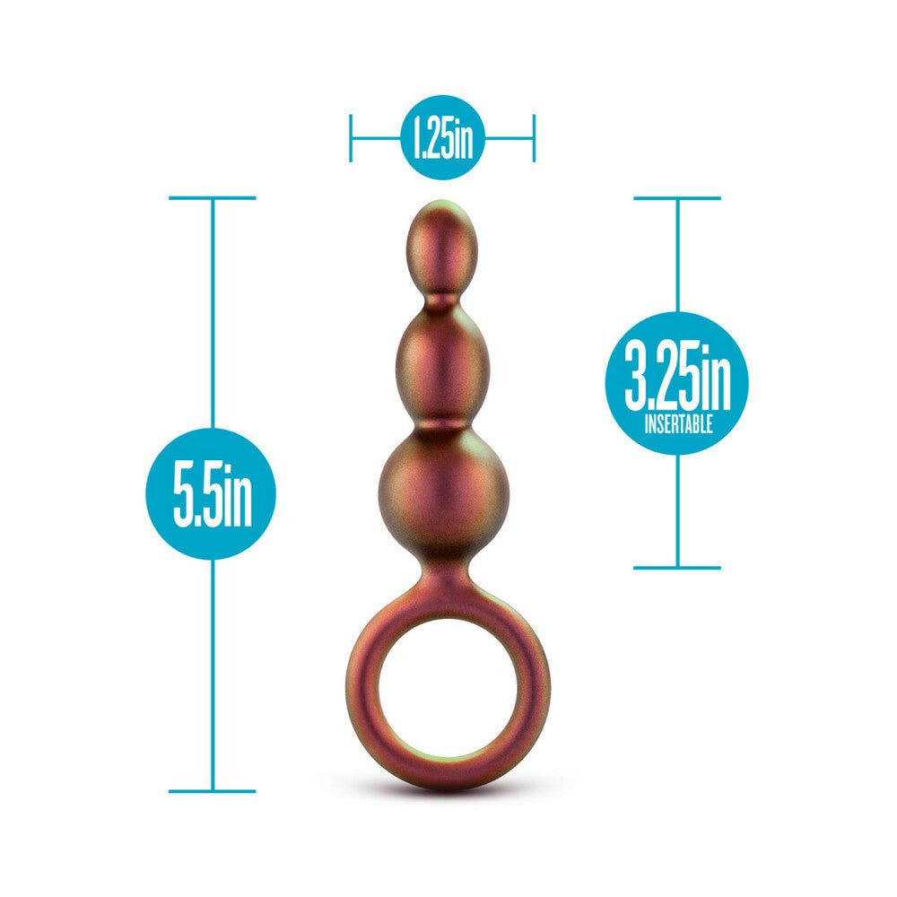 Anal Adventures Matrix Silicone Beaded Loop Plug Copper - Image 6
