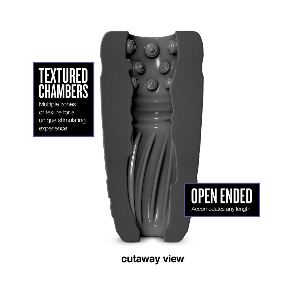 M Elite Platinum Gript Silicone Stroker Black - Image 6