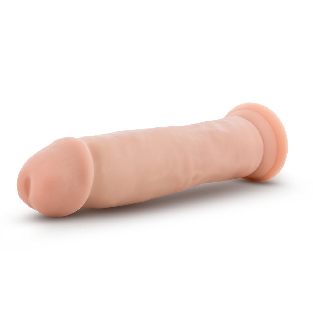 Dr. Skin Plus Thick 9 in. Triple Density Posable Dildo Beige - Image 3