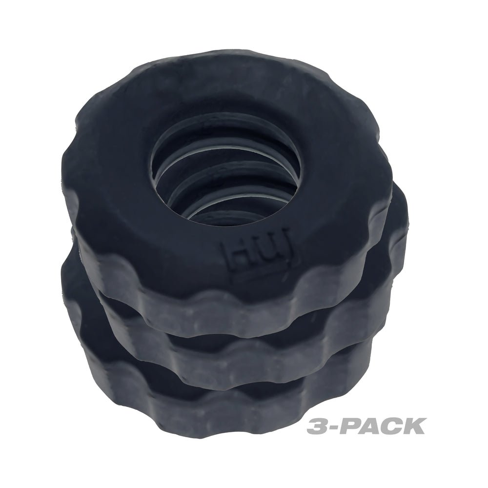 Hunkyjunk SuperHuj 3-Pack Cockrings Tar Ice - Image 4