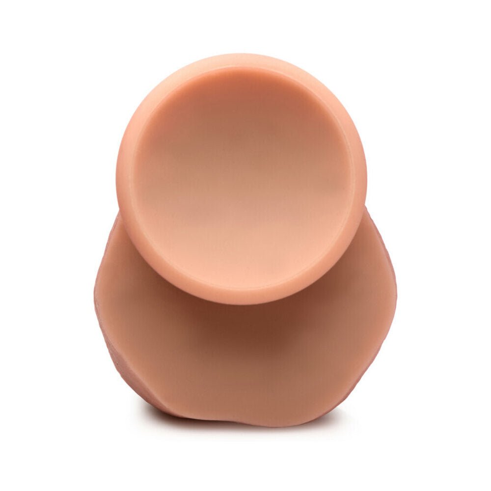 Curve Toys Jock Dual Density 8 in. Silicone Dildo with Balls & Suction Cup Light - Image 8